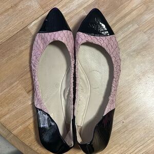 All black Flats size 38.5